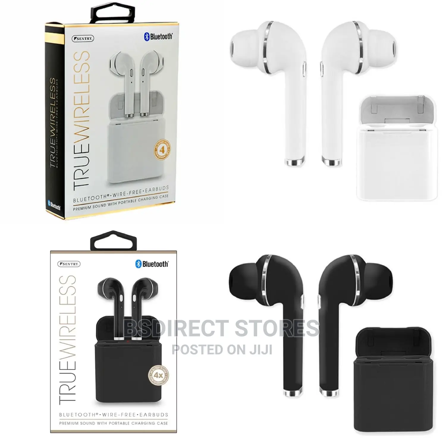 Sentry BT979 True Wireless Bluetooth Earbuds W/Charging Case