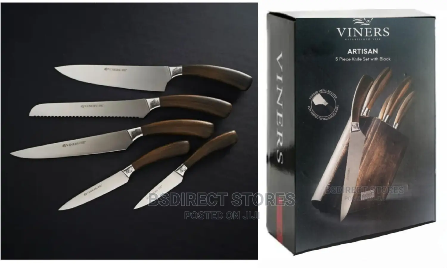Viners Artisan Professional Chef 5piece Knife Set With Block