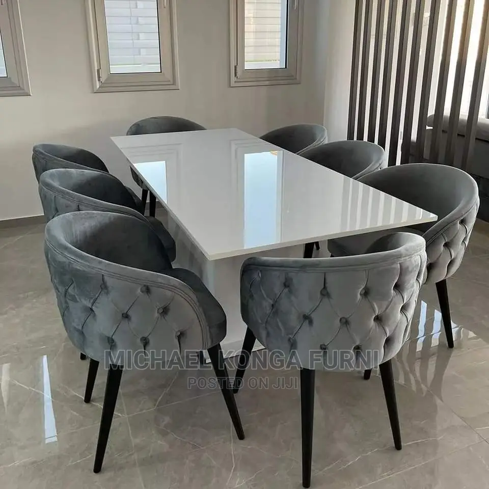 Luxurious 8 Seater Marble Top Dinning Set.