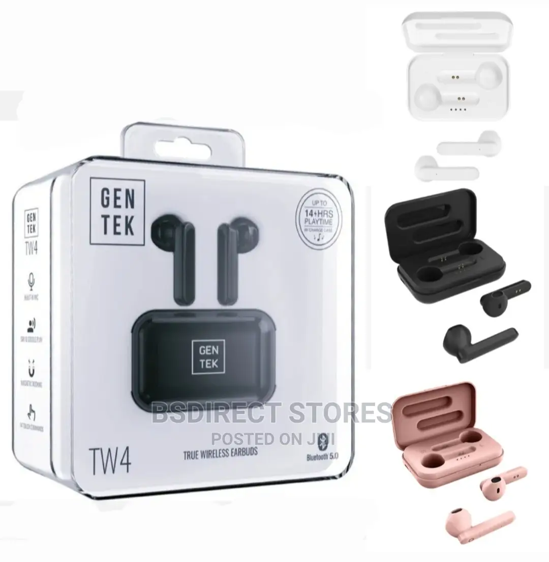 Gentek TW4 True Wireless Earbuds Bluetooth 5.0 Charging Case