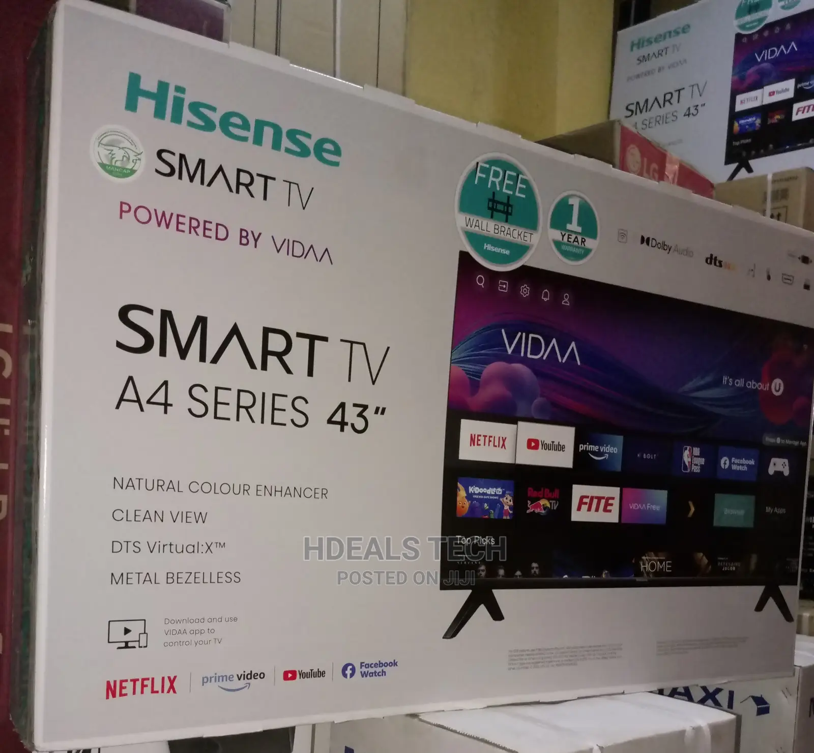New 43" Hisense Android Smart TV, A4 Series.