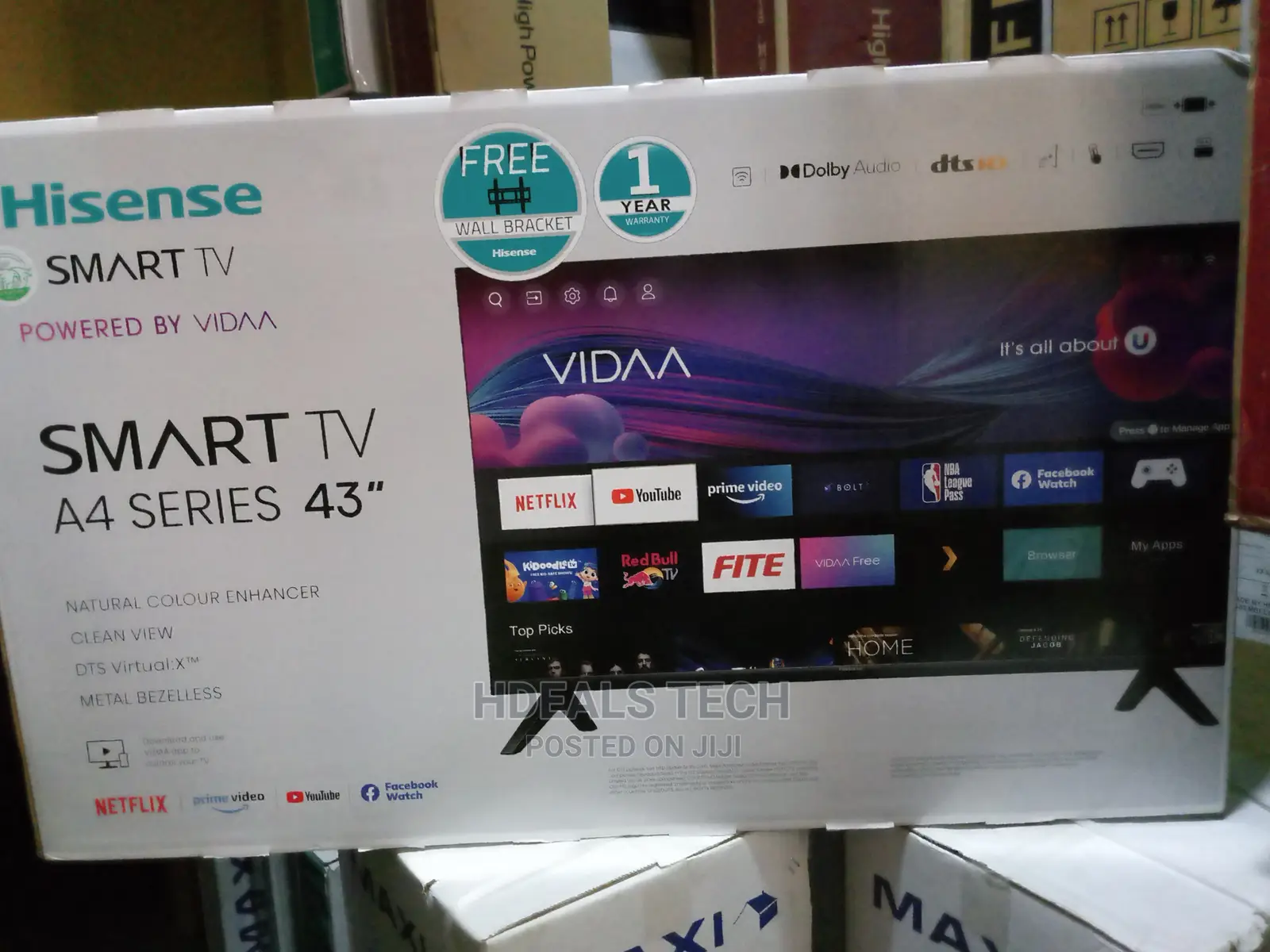 Latest 43" Hisense Android Smart TV, A4 Series.