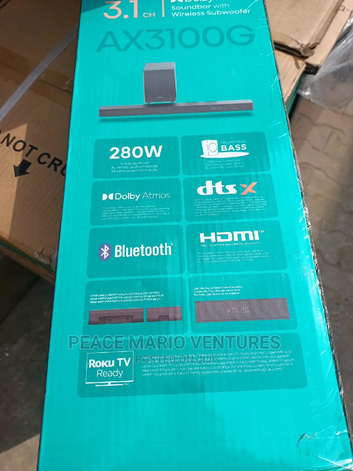 Original Hisense 280watts Soundbar 3.1 With 2years Warra