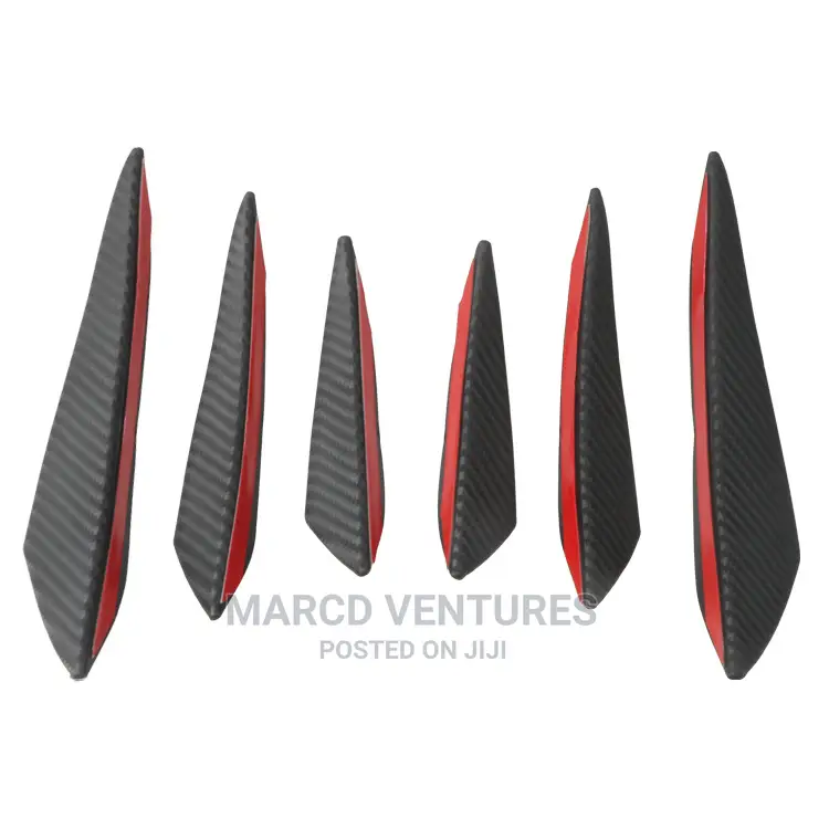 6pcs Of Carbon Fiber Knife Bumper Hood Modifications
