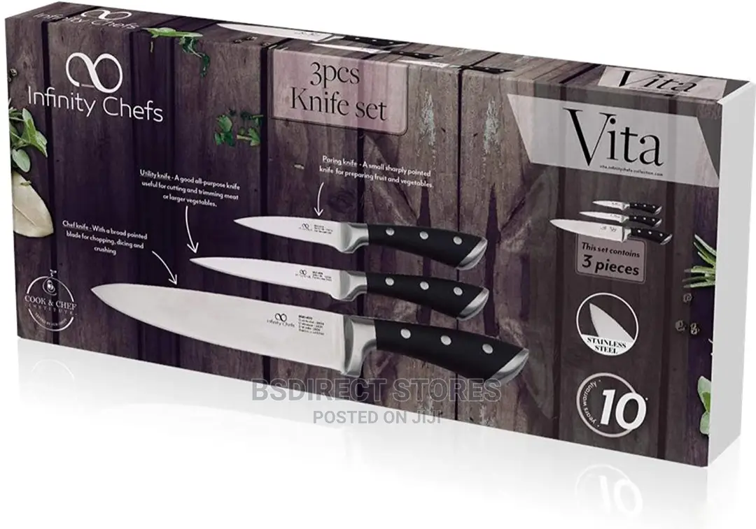 Bergner Infinity Vita 3-Piece Knife Professional Knife Set