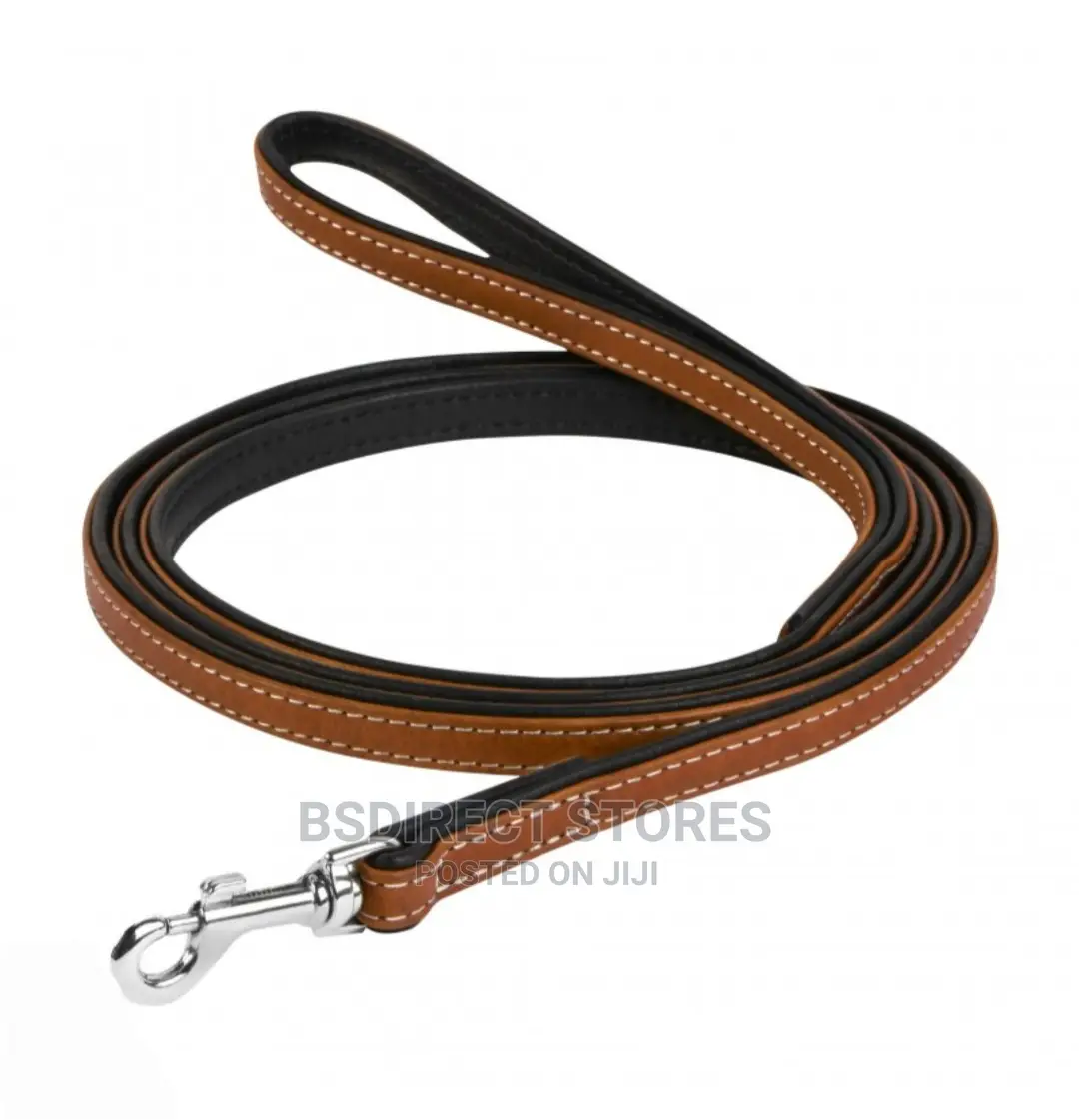 CC Collar Soft Leather Lead, Brown (W-18mm, L-122cm) Medium