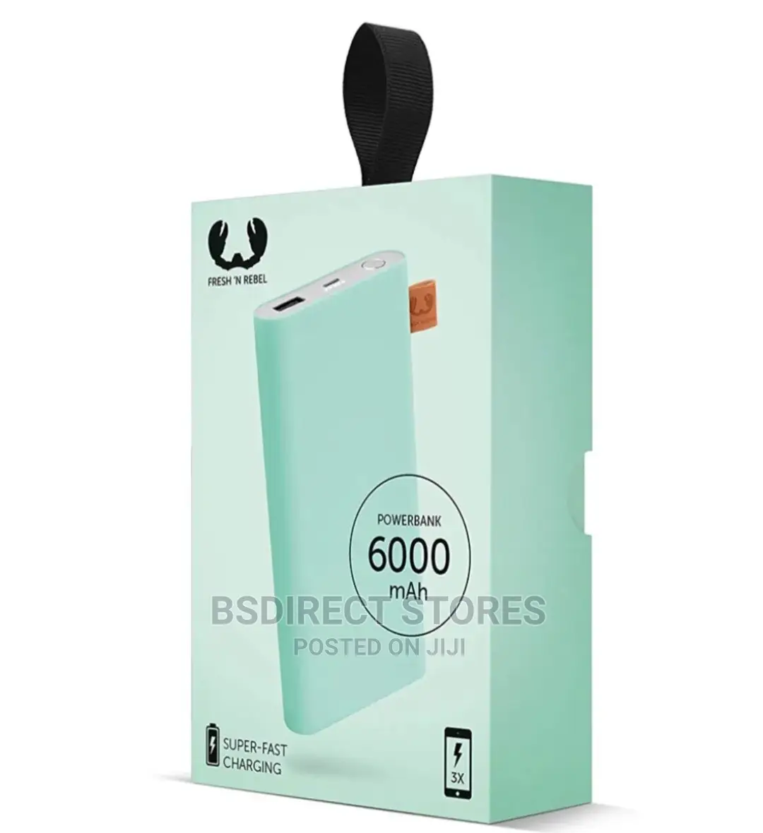 Fresh 'N Rebel Powerbank 6000 Mah Peppermint