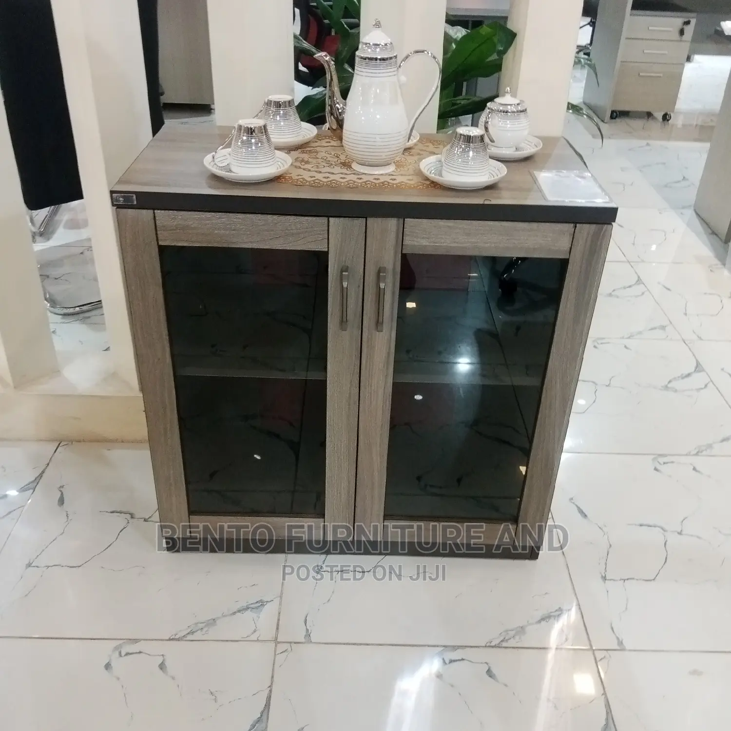 Wooden Door Glass Cupboard