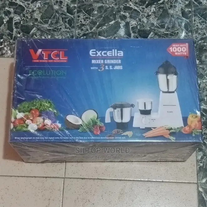 VTCL Excella Mixer Grinder With 3 Jars 1000watts Heavy Duty
