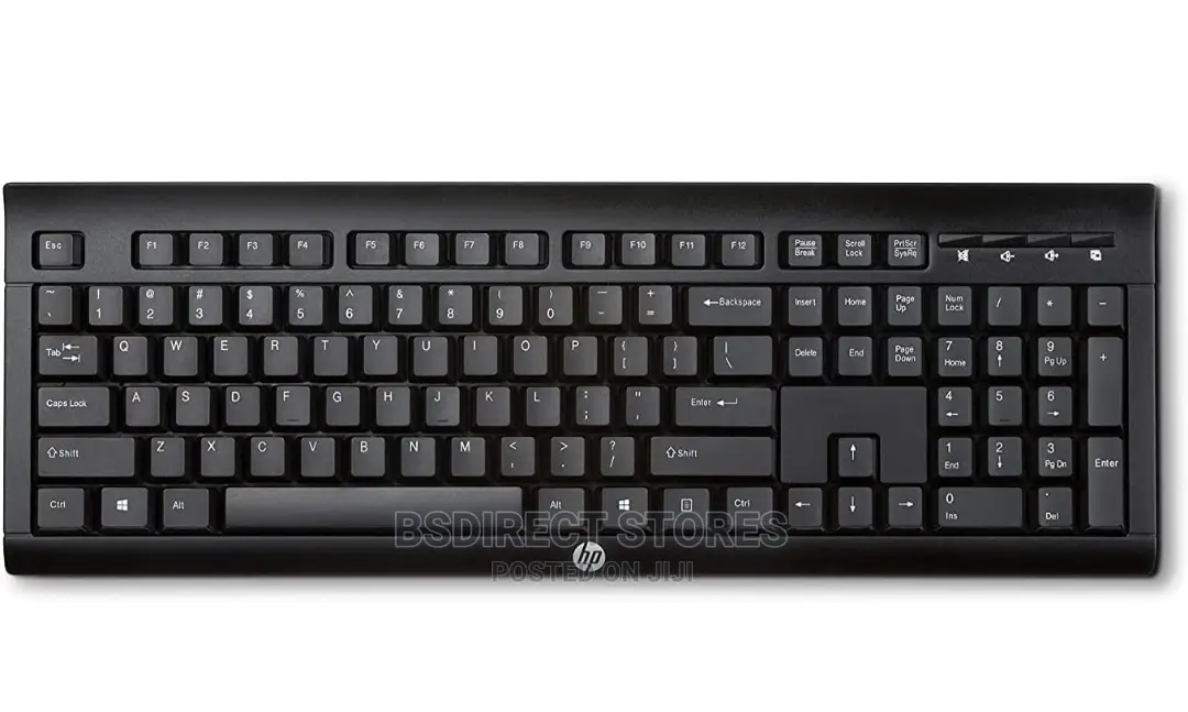 HP Black USB Wireless Keyboard (UK Keyboard Layout)
