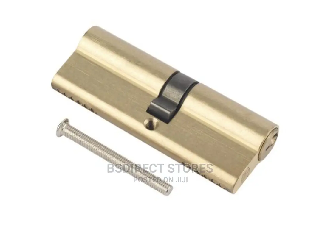 Smith and Locke Brass Single Euro Cylinder Lock L70mm, W33mm