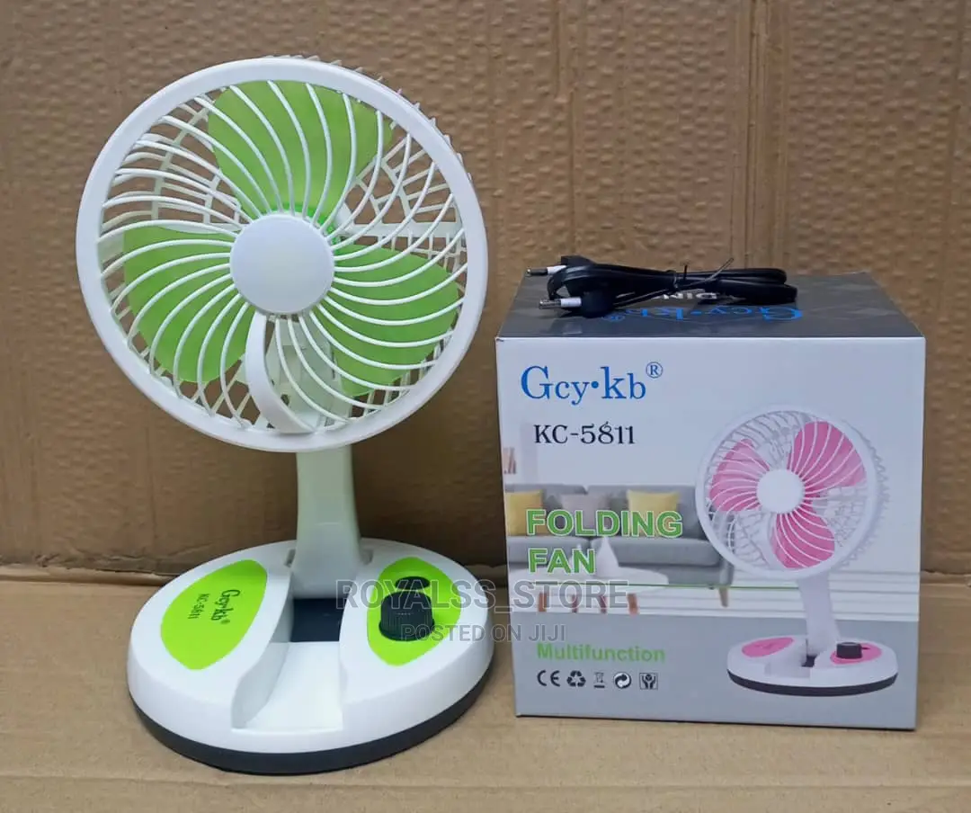 Rechargeable Portable Fan With LED Lights