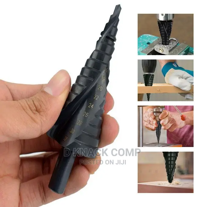 Metal Drill Bit Set For Triangular Cone Holes, 3 Pieces