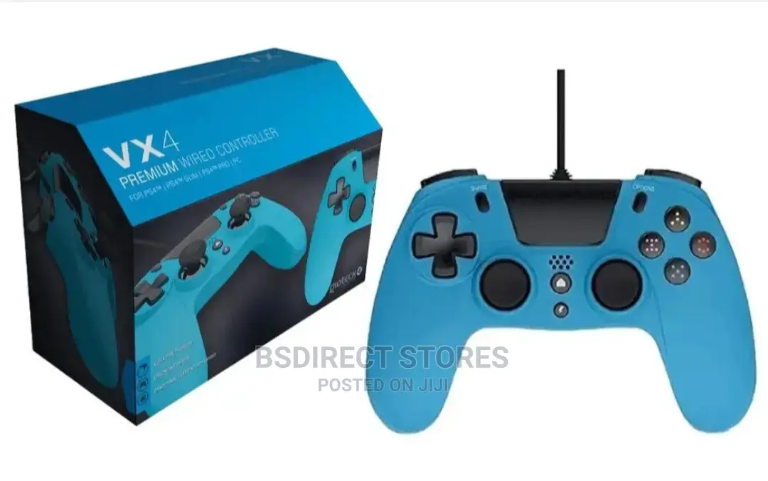 Gioteck VX-4 Sony 2.5 M Wired Controller - Blue - PS4 PC
