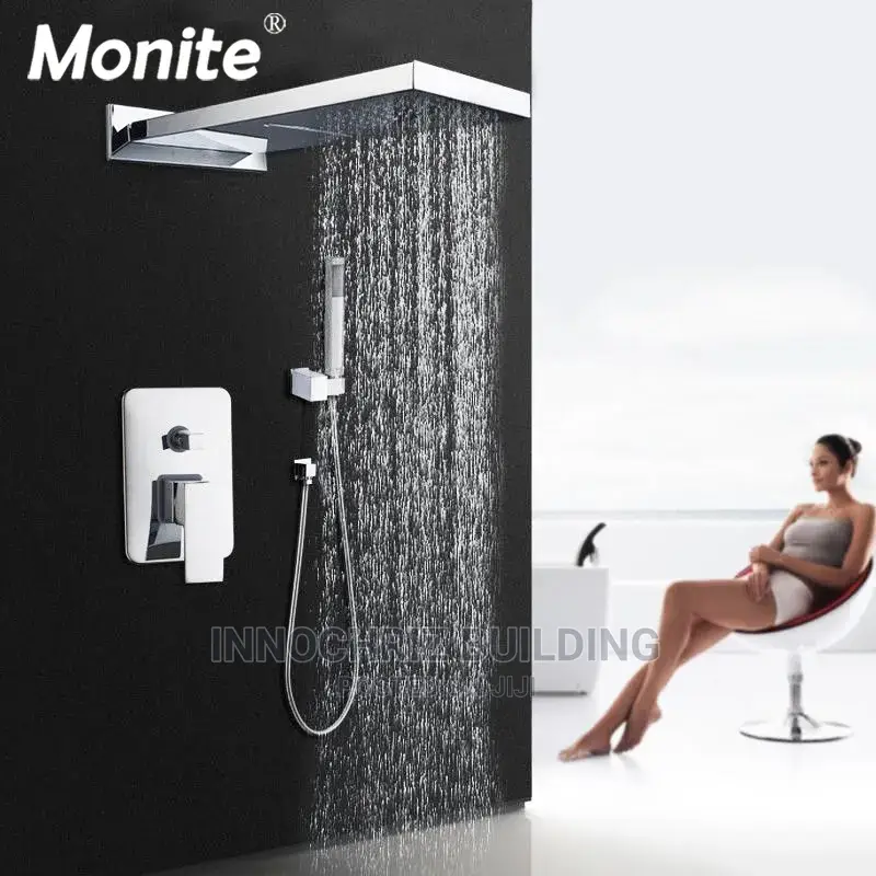 Stainless Conduit Shower With Waterfall Head