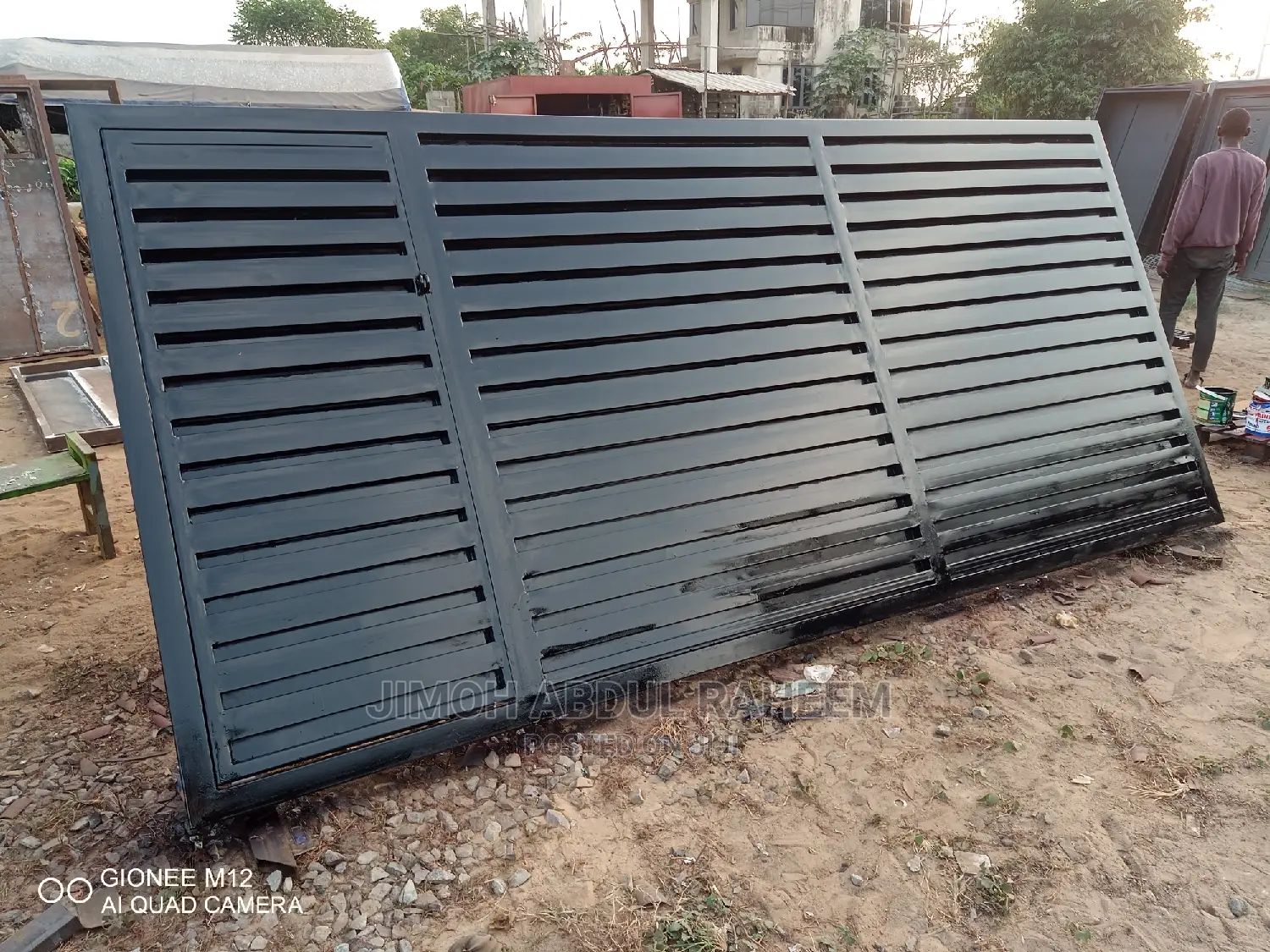 Double Panel Iron Entrance Gate