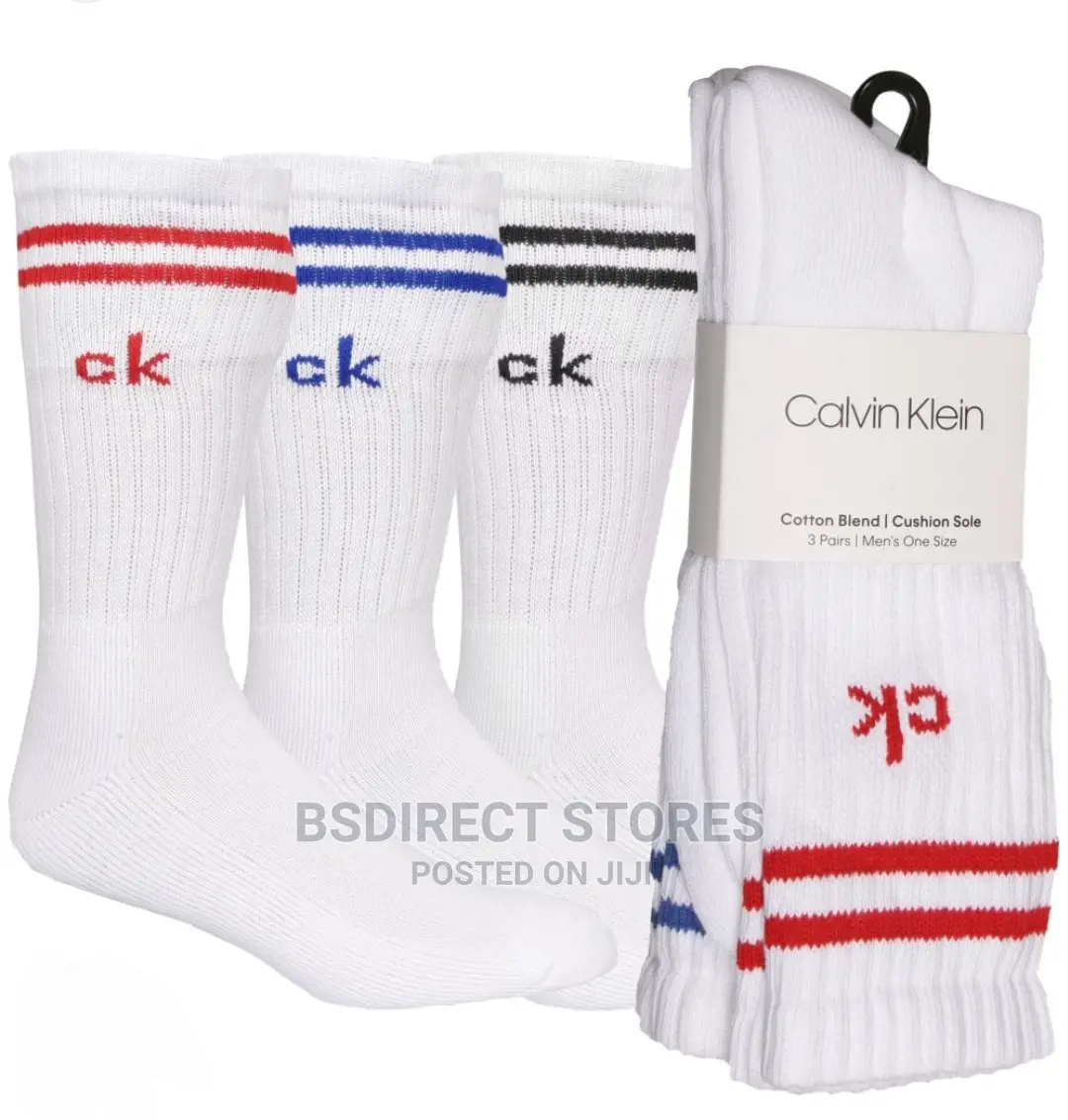 Genuine Calvin Klein Sport Multi Pairs Crew Socks 3 Pairs