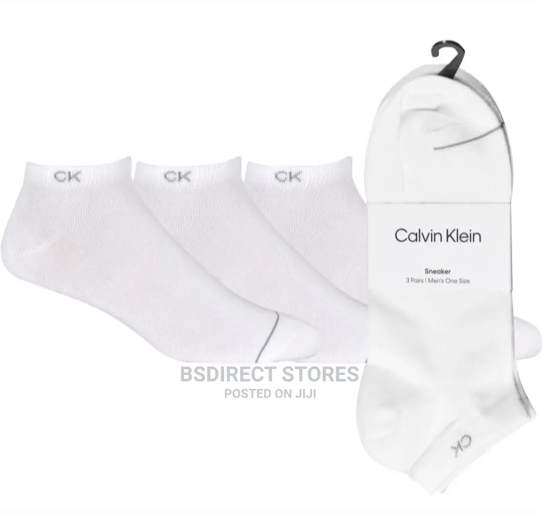 CALVIN KLEIN 3-Pack Casual Trainer Sneaker Socks, White