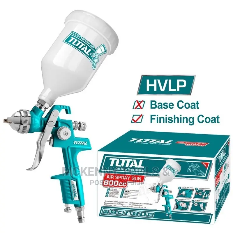 Total TAT10601 HVLP Air Paintspray Gun (600cc) (Gravity)