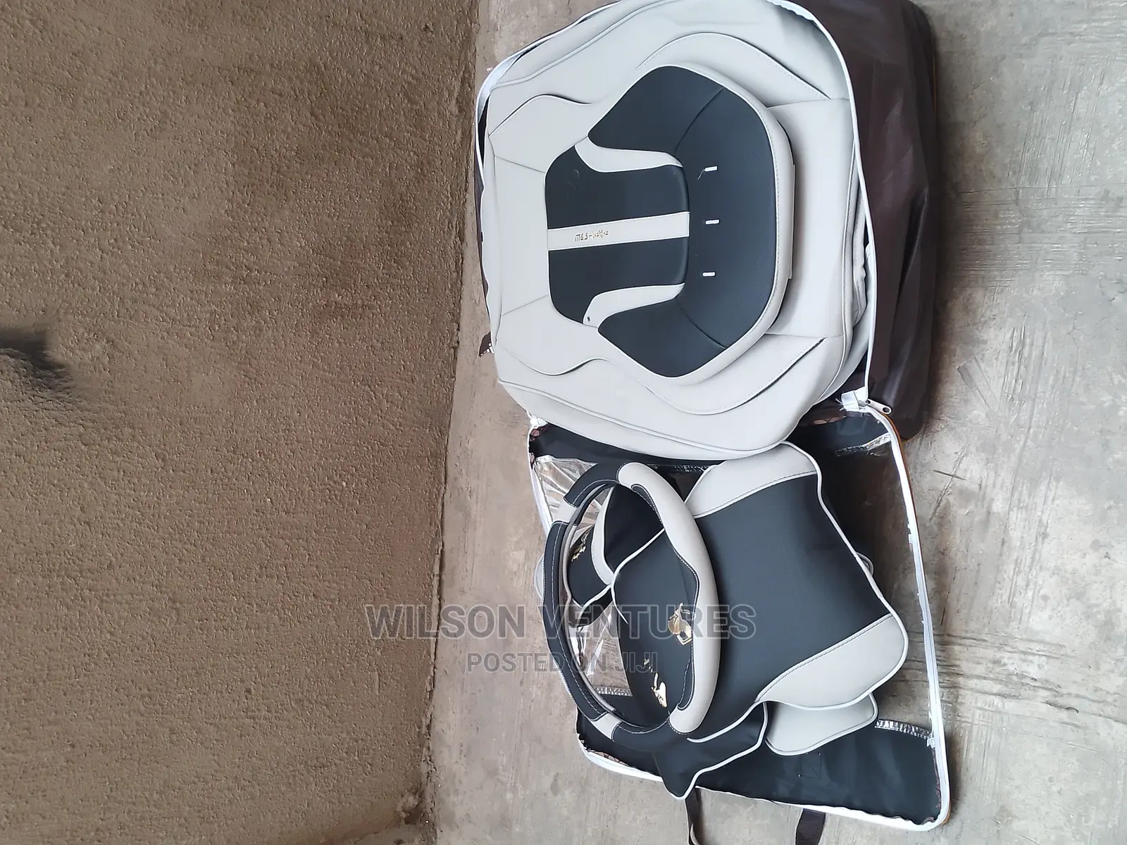 Luxury Seat Cover for All Cars- Gray and Black