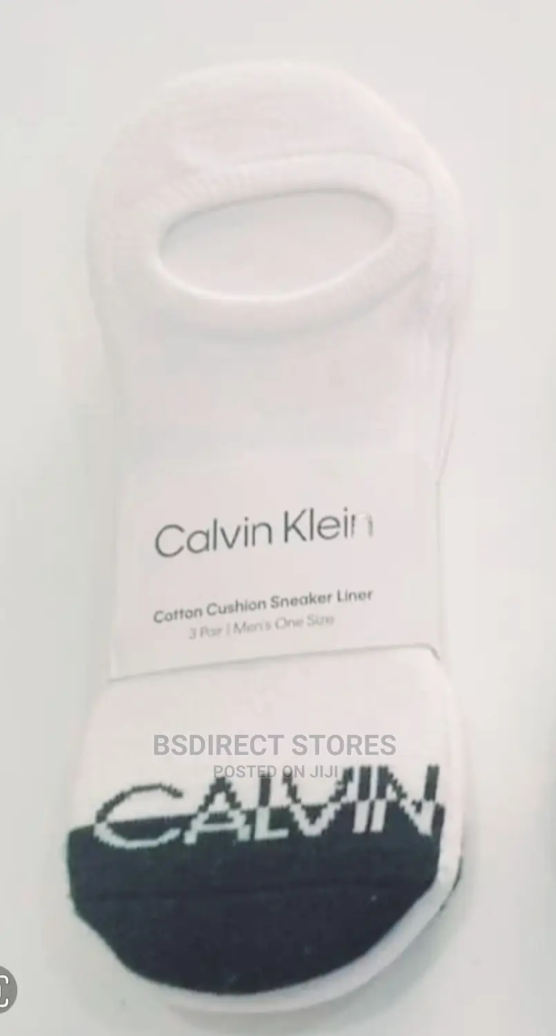 Calvin Klein 3 Pack Men Cushioned Sole Cotton Sneakers Socks
