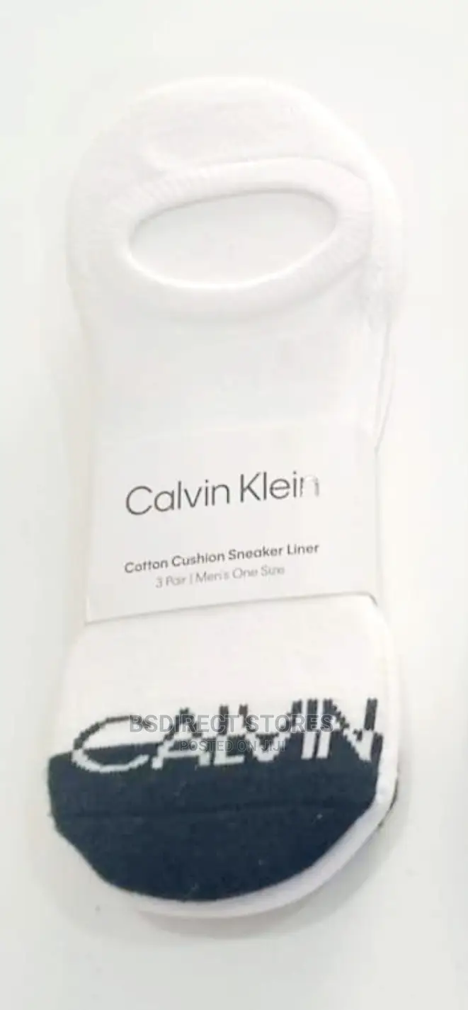 Calvin Klein 3 Pack Men Cushioned Sole Cotton Sneakers Socks