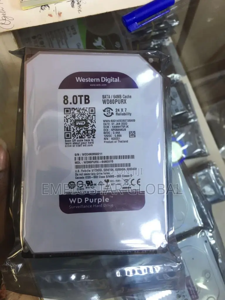 Western Digital Purple Surveillance Hard Drive 8tb