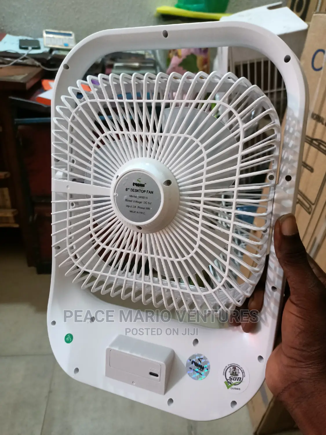 Original Iwin Energy Rechargeable Desktop Fan 8inches
