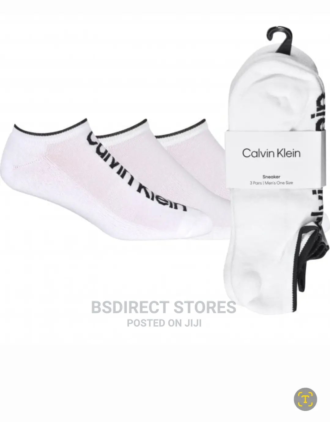 Calvin Klein 3-Pack Logo Sneaker Men Trainer Socks