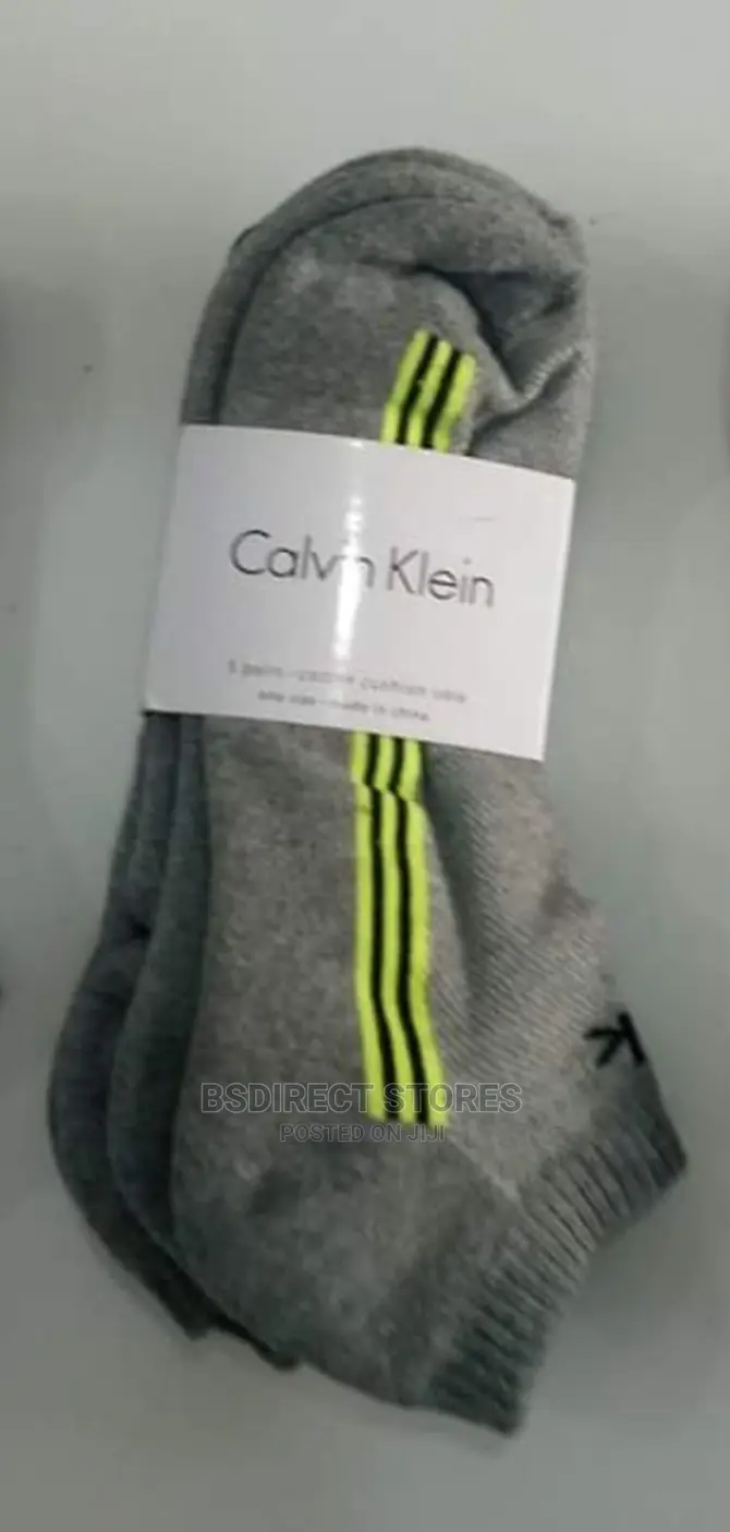 Calvin Klein Men's 3-pack Logo Sports Trainer Socks,One Size