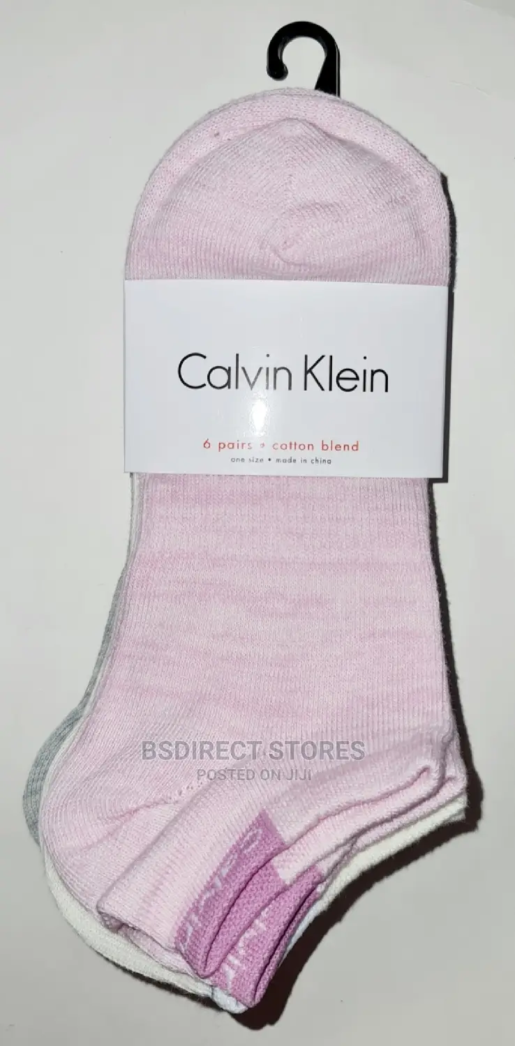 CALVIN Klein Women's 6-Pack Logo Flat Knit No Show Socks
