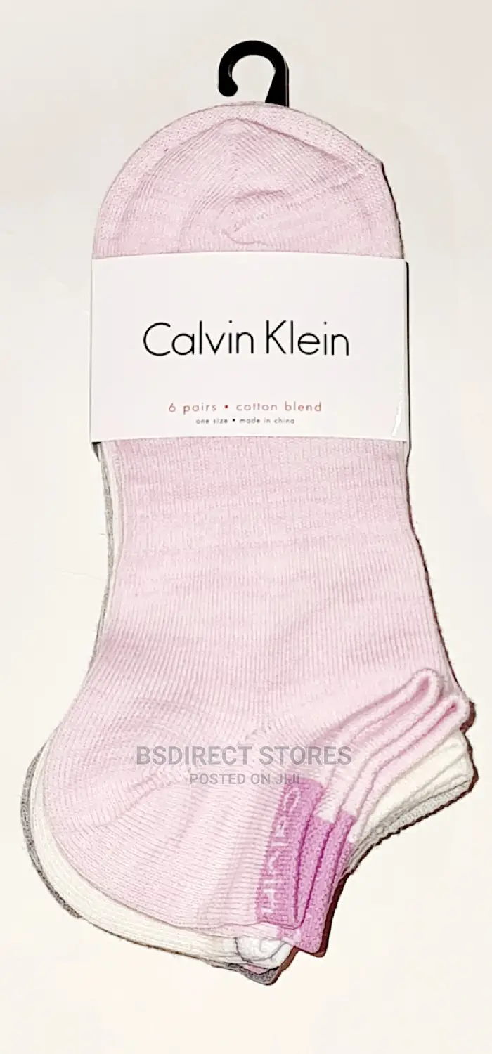 CALVIN Klein Women's 6-Pack Logo Flat Knit No Show Socks