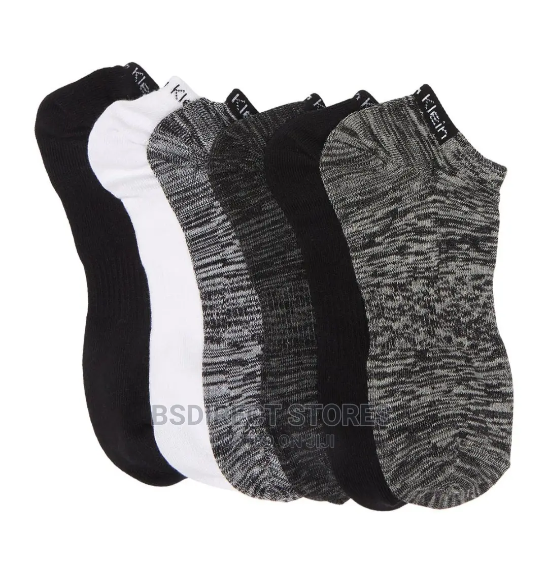 CALVIN Klein Ladies Pack of Six Logo Flat Knit No Show Socks