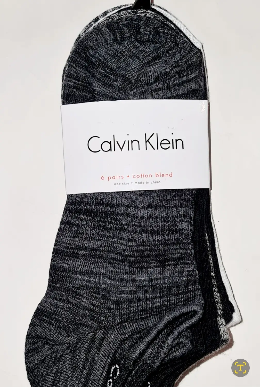 CALVIN Klein Ladies Pack of Six Logo Flat Knit No Show Socks