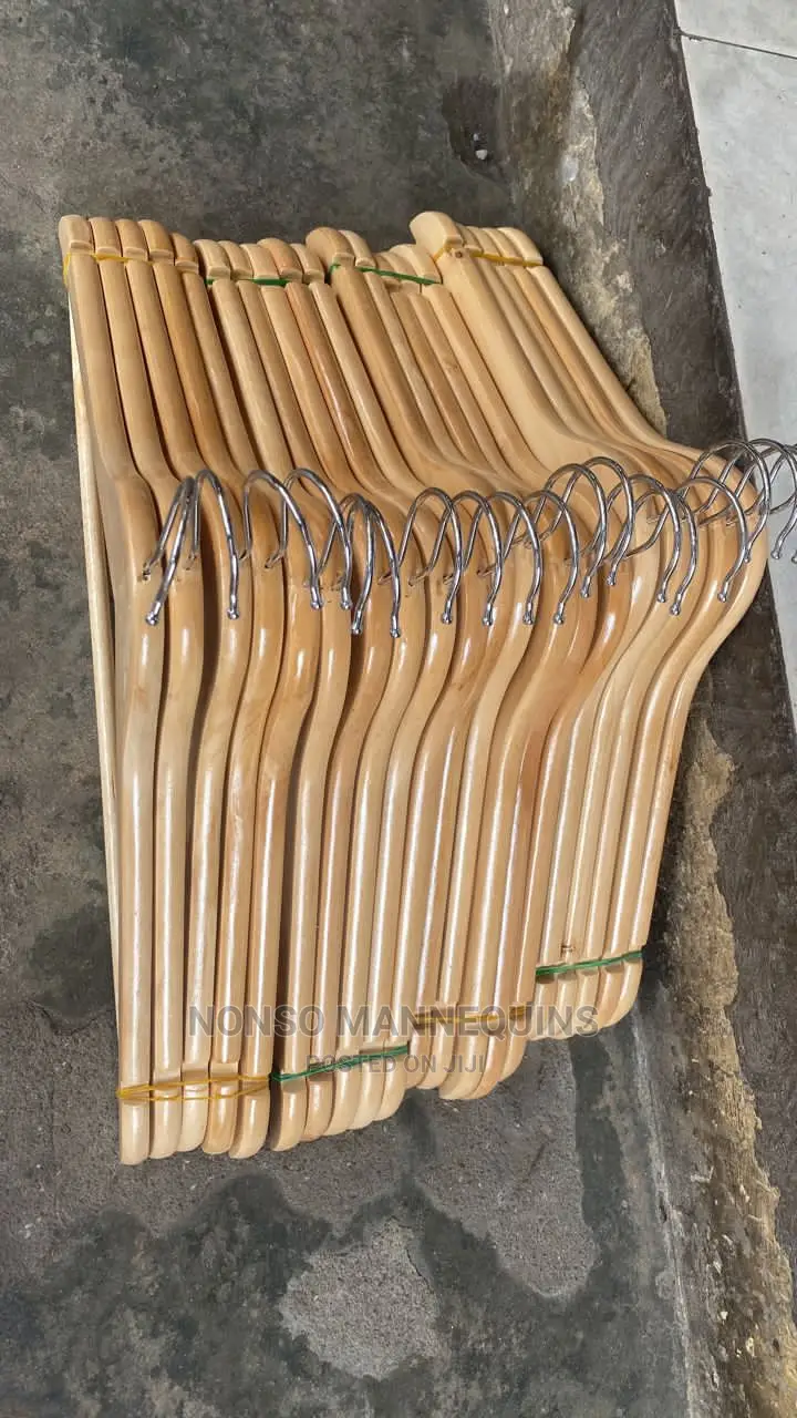 Brand New Neat Sets of Wooden Clothes Hangers