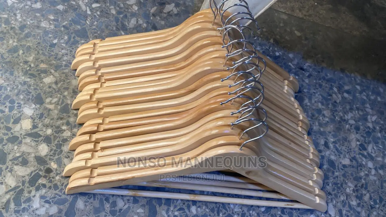 Brand New Neat Sets of Wooden Clothes Hangers