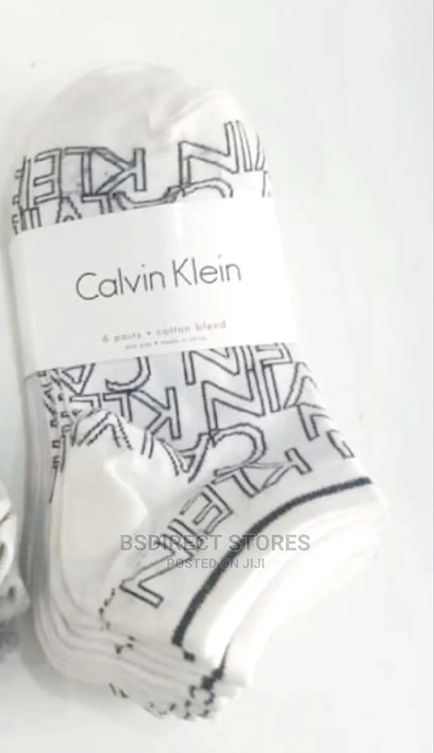 Calvin Klein All-Over-Logo 6 Pack Trainer No Show Socks
