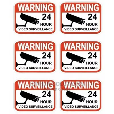 Set Of 6 Professional Popular Video Surveillance Stickers Sign