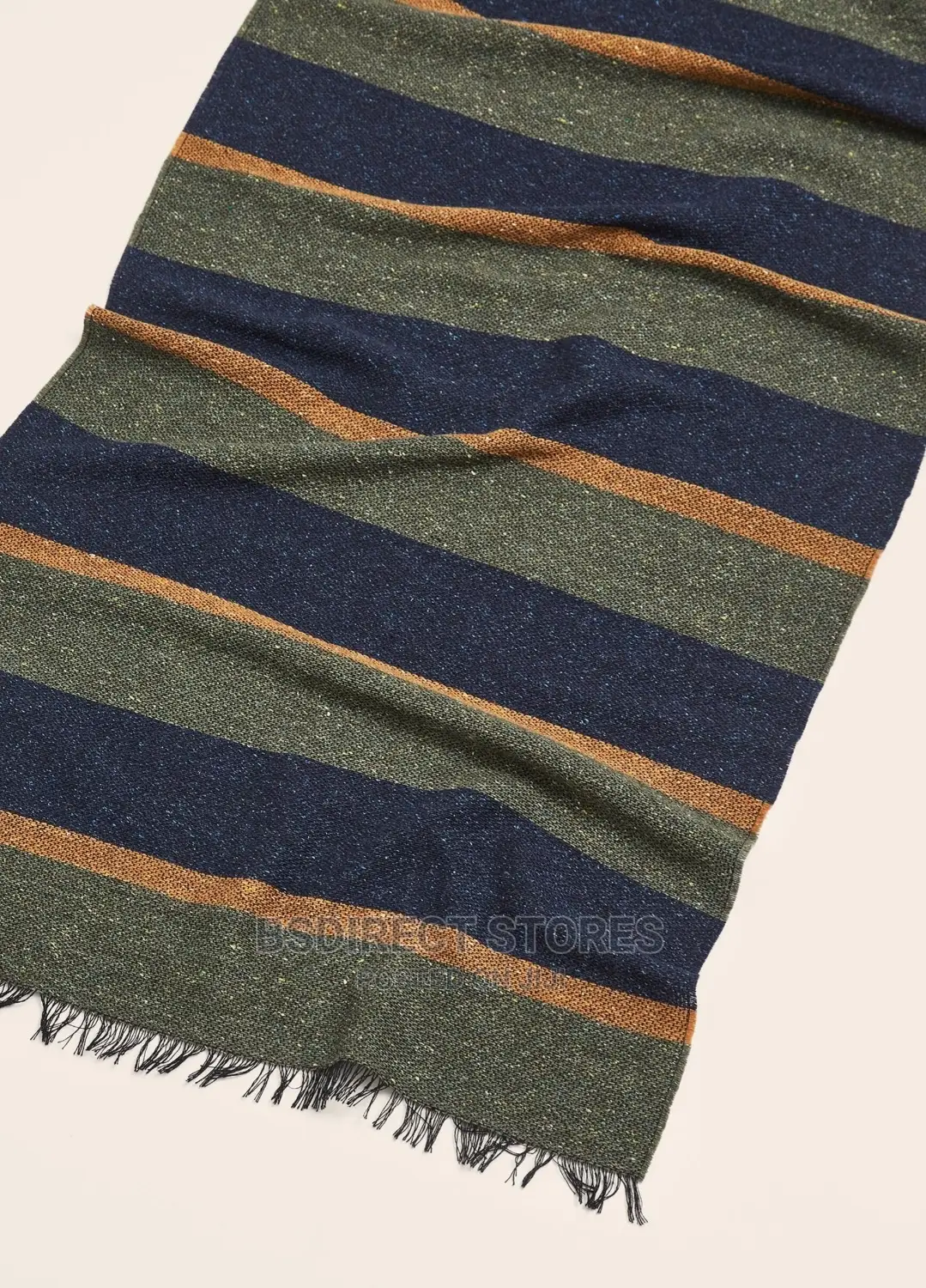 Genuine Hackett London Luxury Striped Scarf Navy