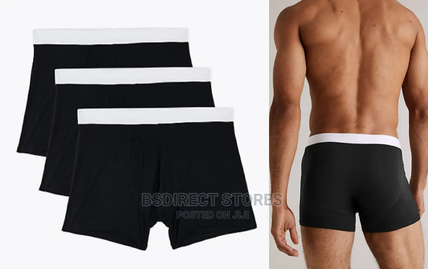 MARKS AND SPENCER Black Mix 3pk Supima Cotton Blend Trunks