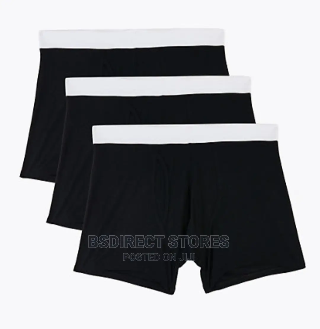 MARKS AND SPENCER Black Mix 3pk Supima Cotton Blend Trunks