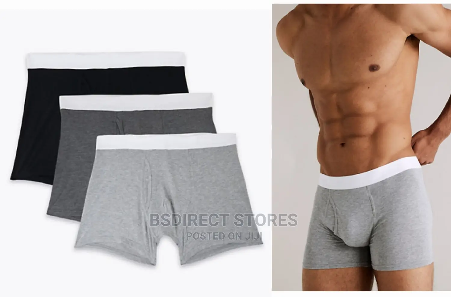 Marks and Spencer Grey Mix 3pk Supima Cotton Blend Trunks