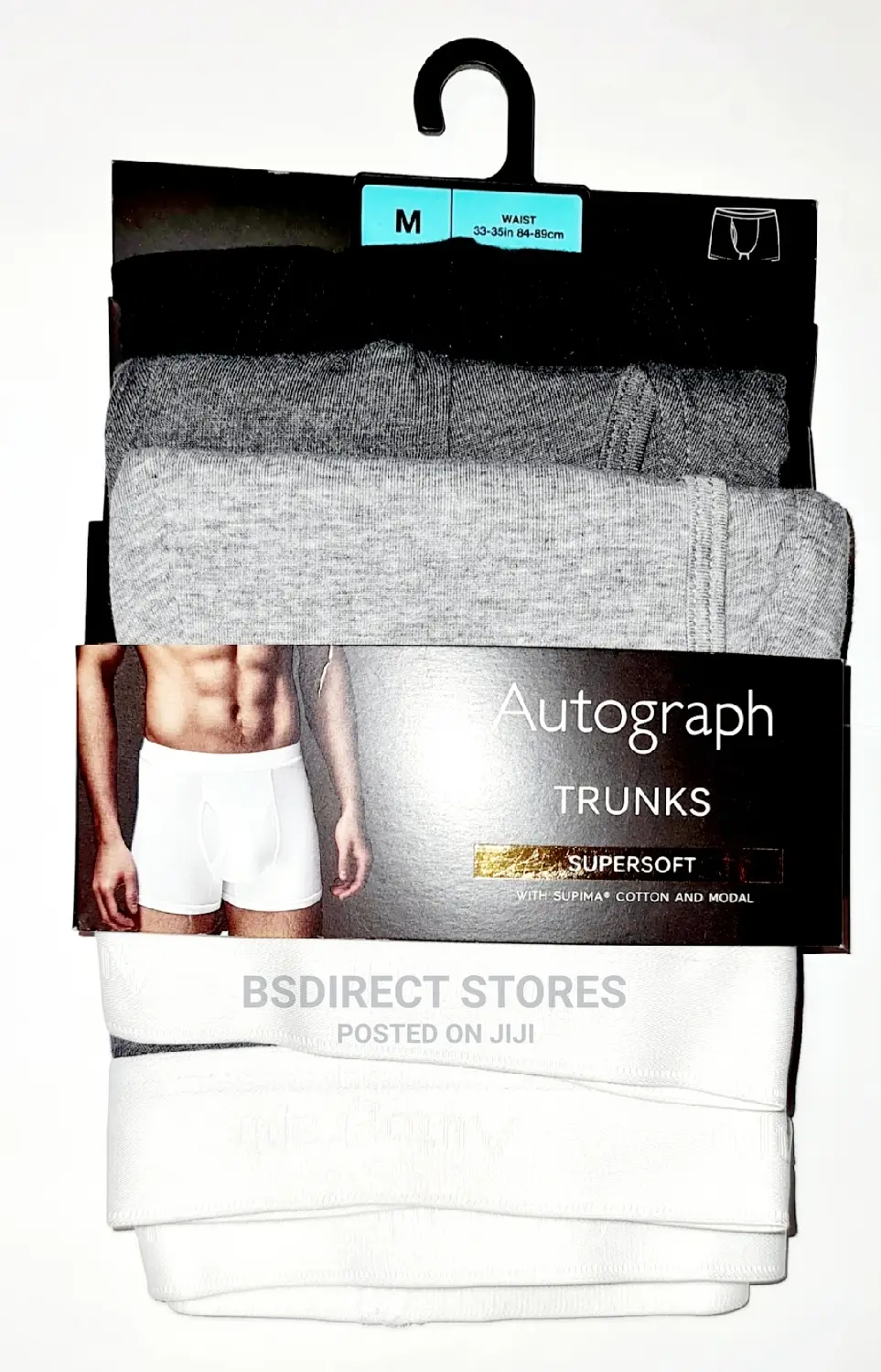 Marks and Spencer Grey Mix 3pk Supima Cotton Blend Trunks