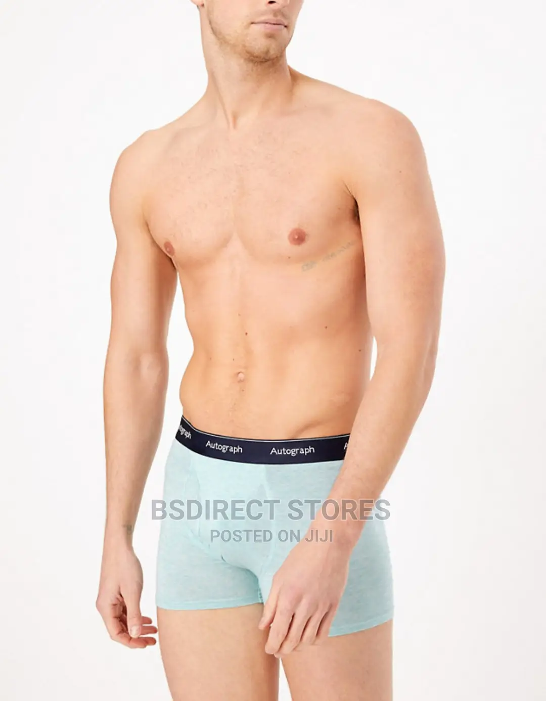 Marks and Spencer Blue Mix 3 Pack Supima Cotton Blend Trunks