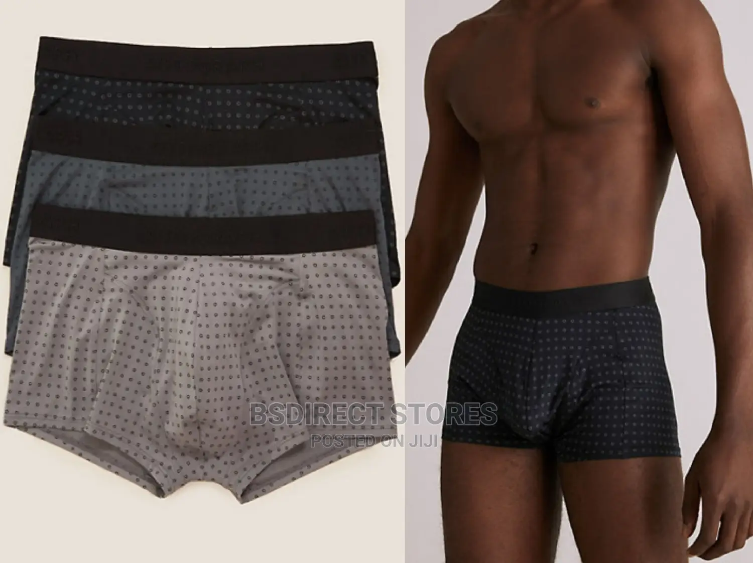 Marks and Spencer Polka-Dot Grey Mix 3pk Microskin Hipsters