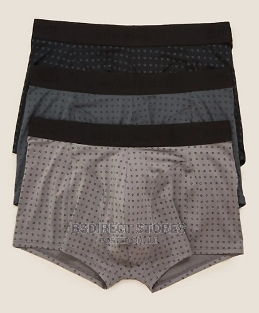 Marks and Spencer Polka-Dot Grey Mix 3pk Microskin Hipsters