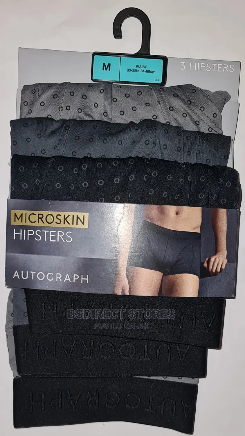 Marks and Spencer Polka-Dot Grey Mix 3pk Microskin Hipsters