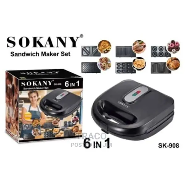 Sokany Multifunctional 6 in 1 Sandwich Maker, Waffle Maker