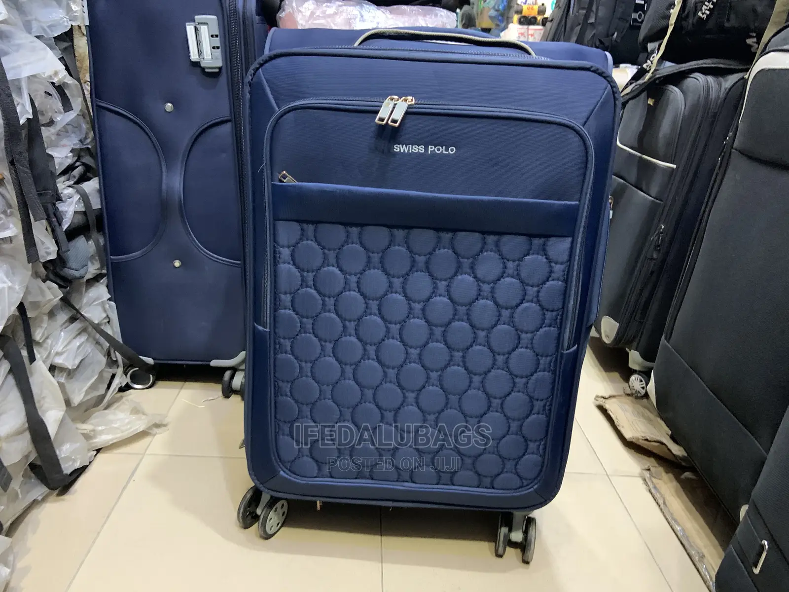 Medium Size Blue Swiss Polo Traveling Luggage