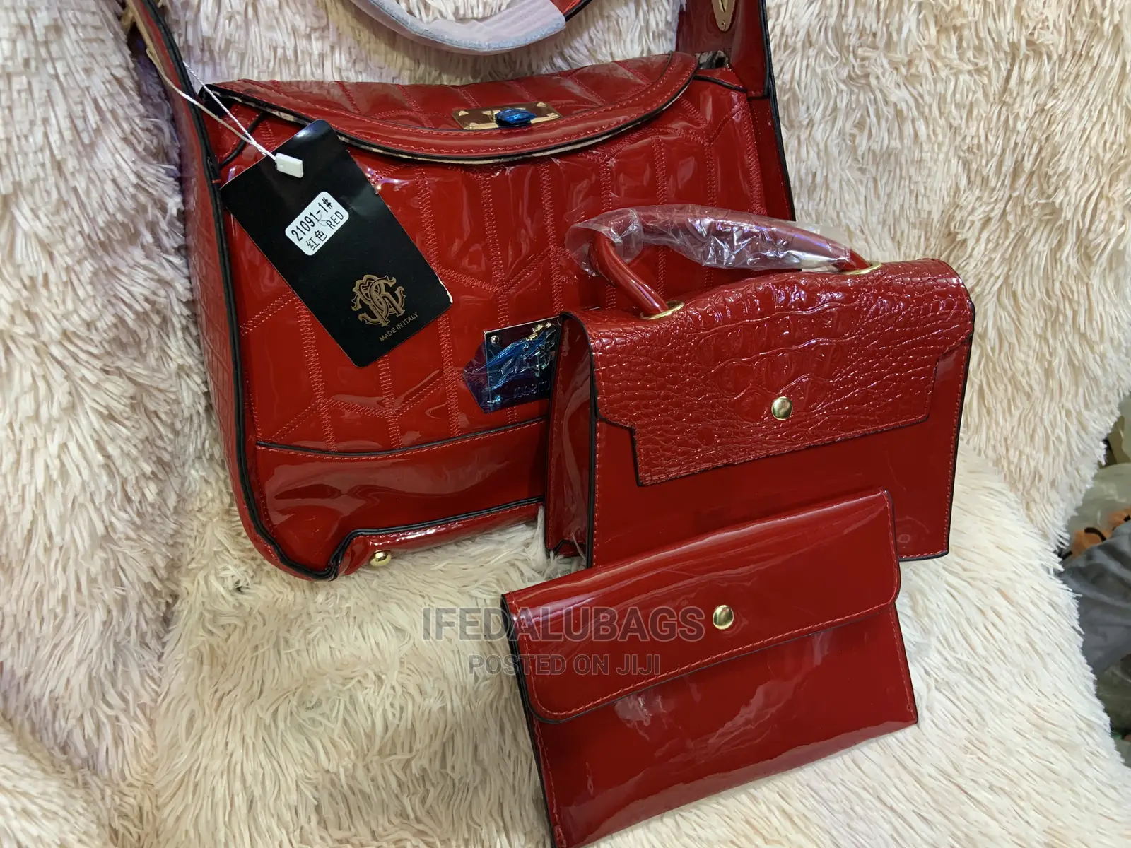 3n1 Quality Red Color Hand Bag